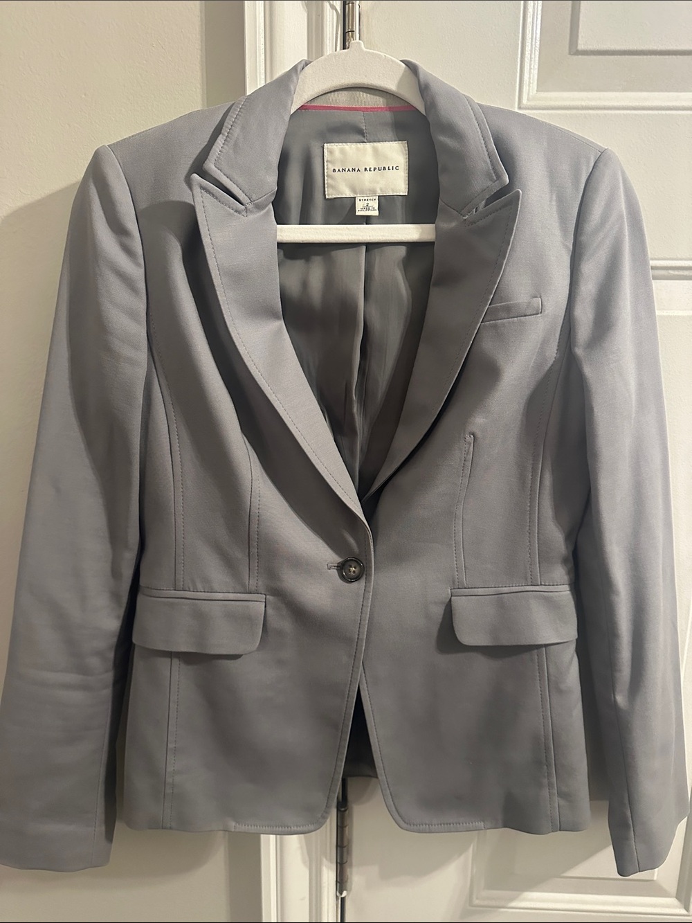 Banana Republic Light Gray Single-Button Women's Blazer